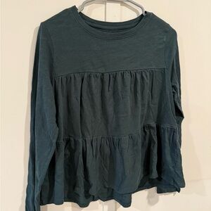 Sonoma Women's Dark Teal Long Sleeve Top